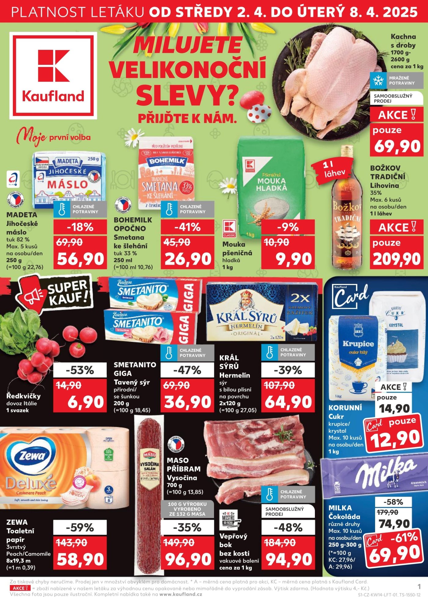 Akční leták týdne Kaufland, platný od 2. 4. do 8. 4.