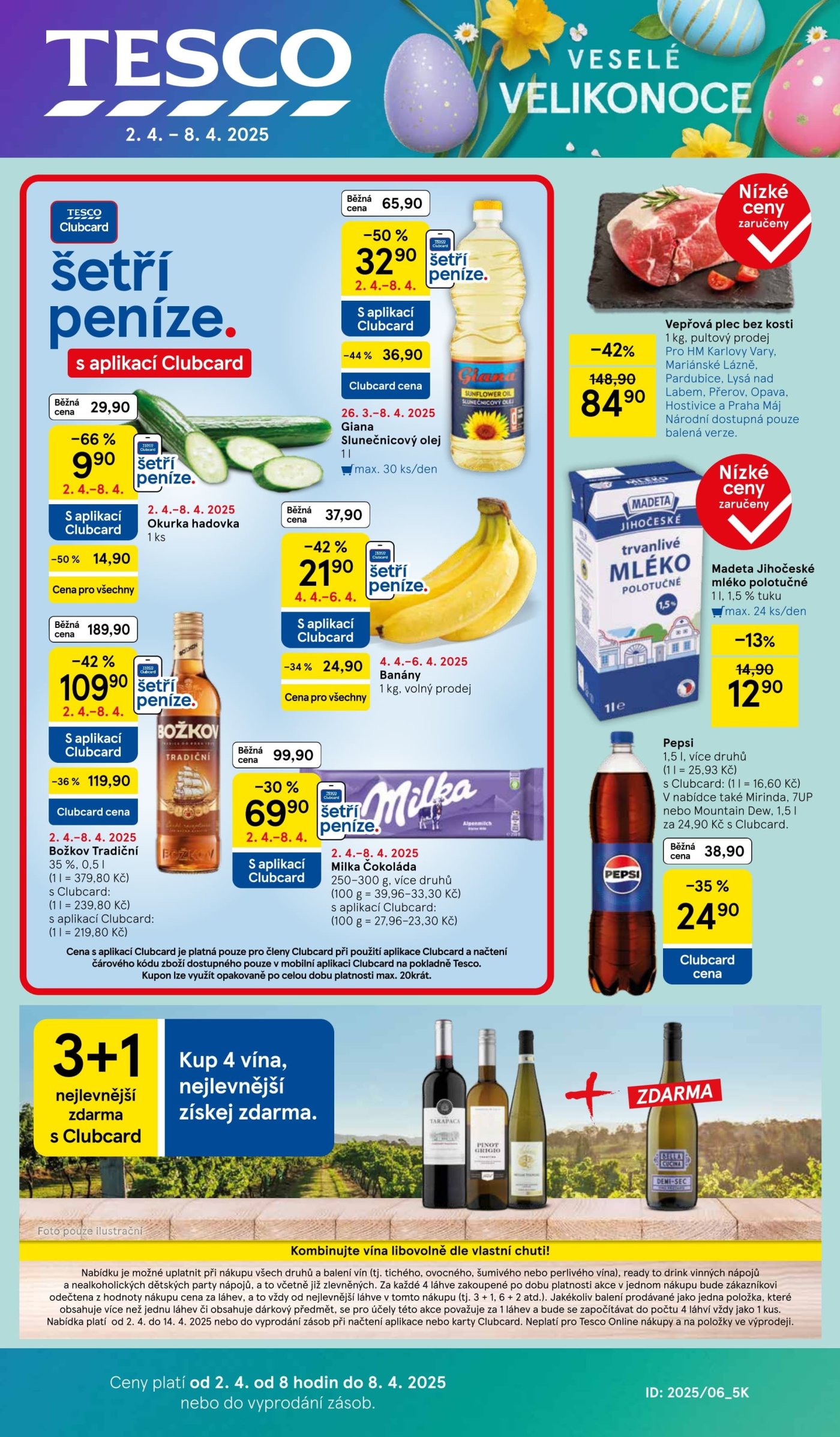 Akční leták týdne Tesco, platný od 2. 4. do 8. 4.
