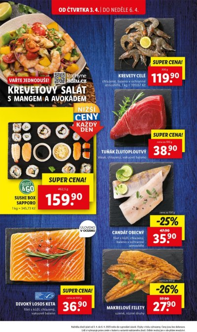 Speciality z akčního letáku týdne Lidl od 3. 4.