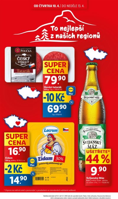 Speciality z akčního letáku týdne Lidl od 10. 4.
