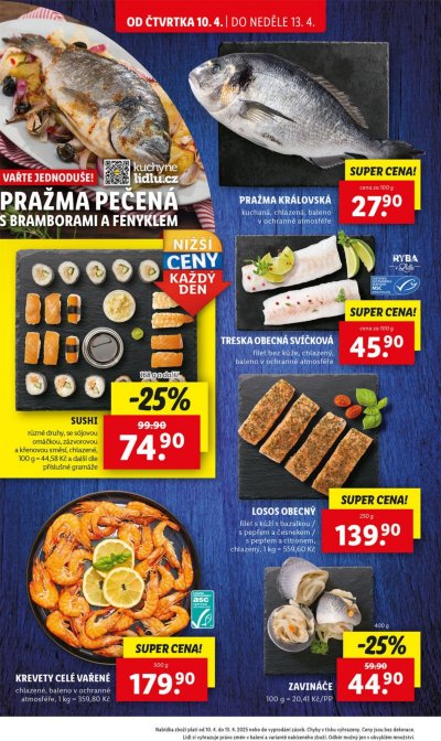 Speciality z akčního letáku týdne Lidl od 10. 4.