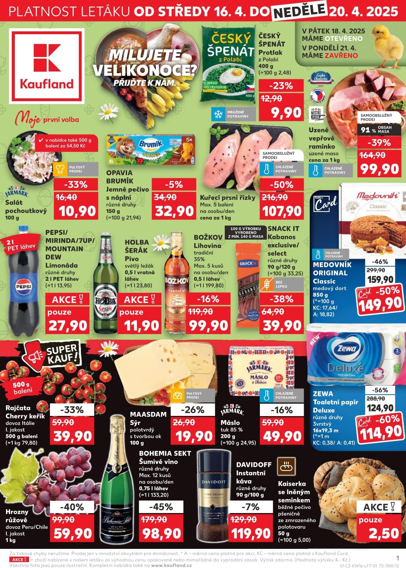 Akční leták týdne Kaufland od 16. 4.
