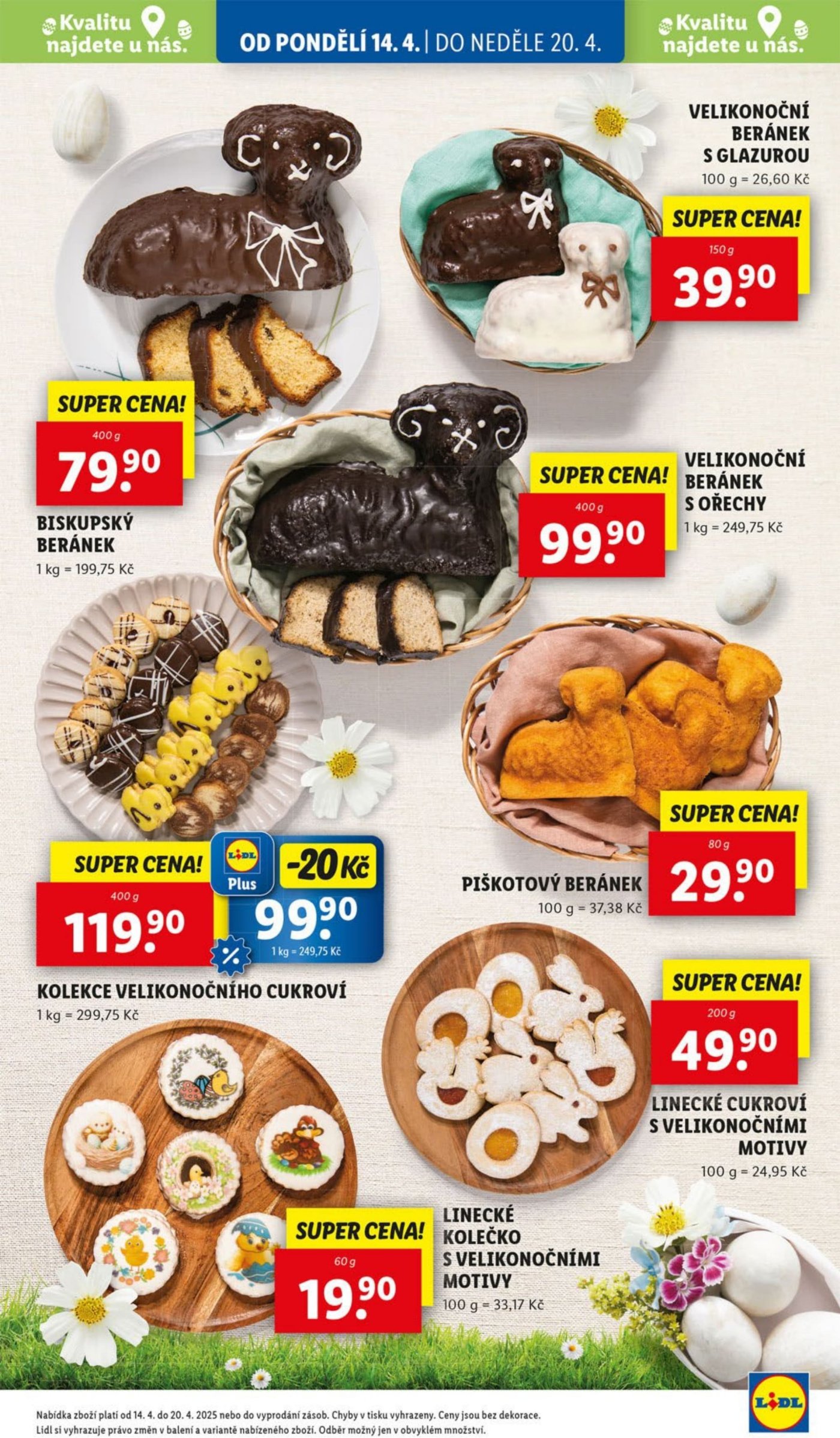 Speciality z akčního letáku týdne Lidl od 14. 4.