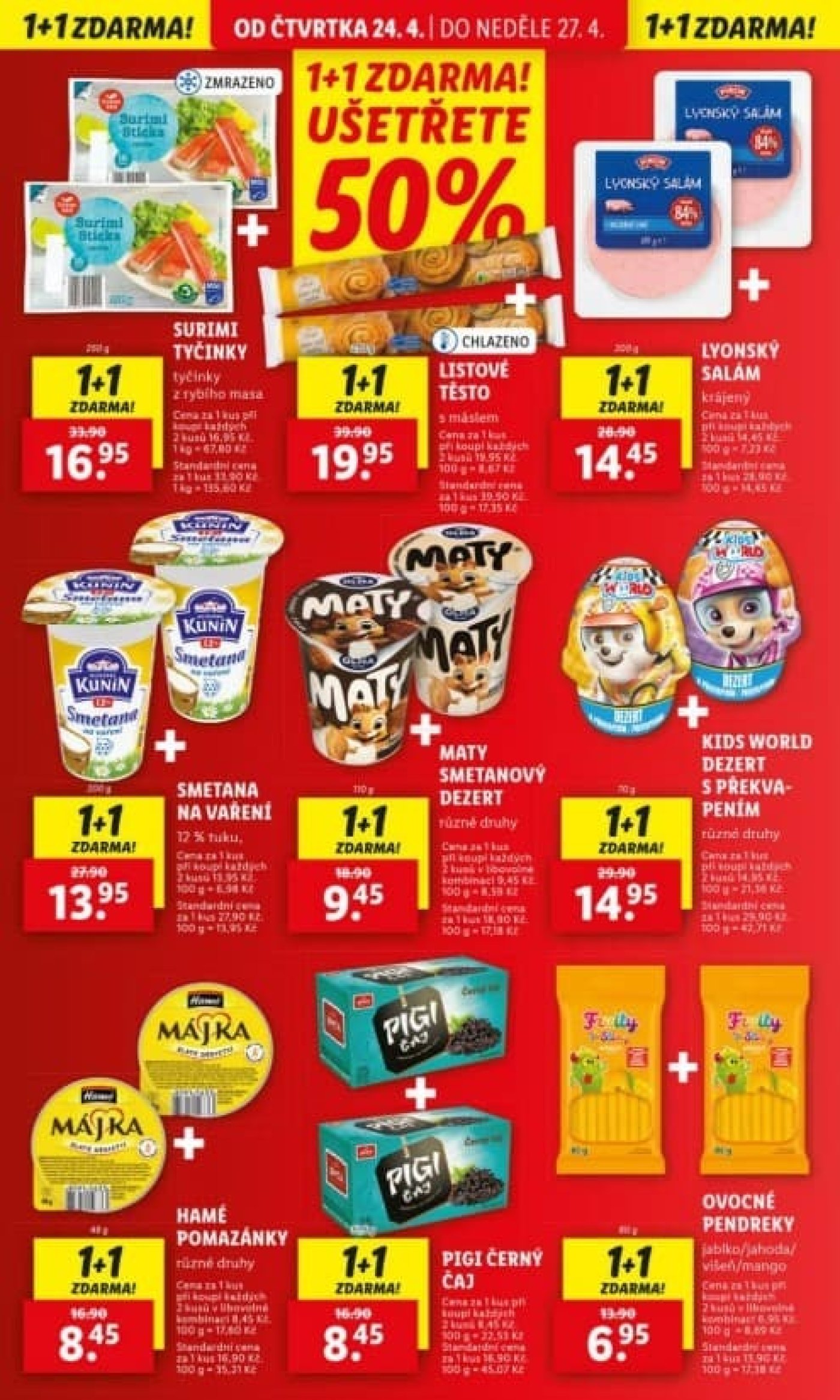 Speciality z akčního letáku týdne Lidl od 24. 4.