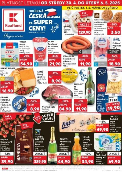 Speciality z akčních letáků týdne Kaufland od 30. 4.