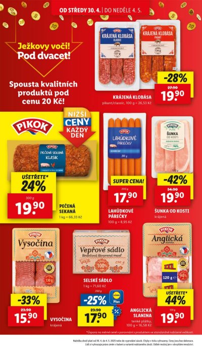 Speciality z akčních letáků týdne Lidl od 30. 4.