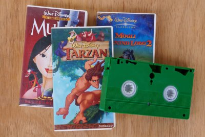 VHS kazety s pohádkami