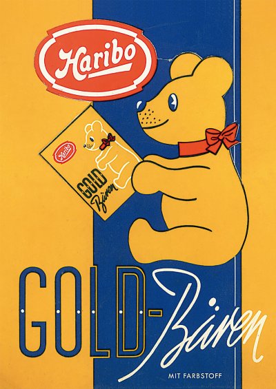 Historická podoba obalu HARIBO Zlatý medvídek