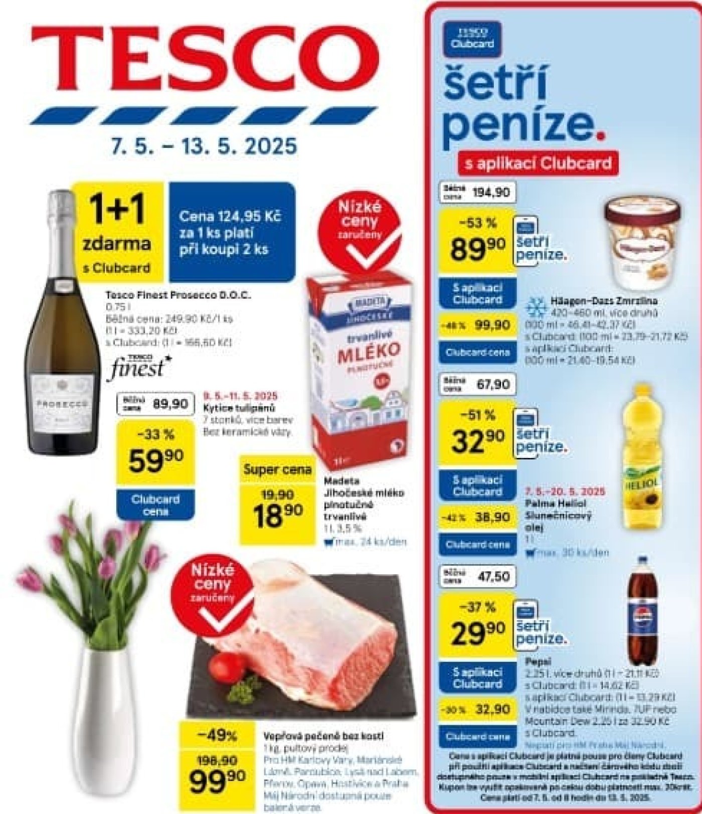 Speciality z akčního letáku týdne Tesco platného od 7. 5.