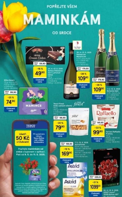 Speciality z akčního letáku týdne Tesco platného od 7. 5.