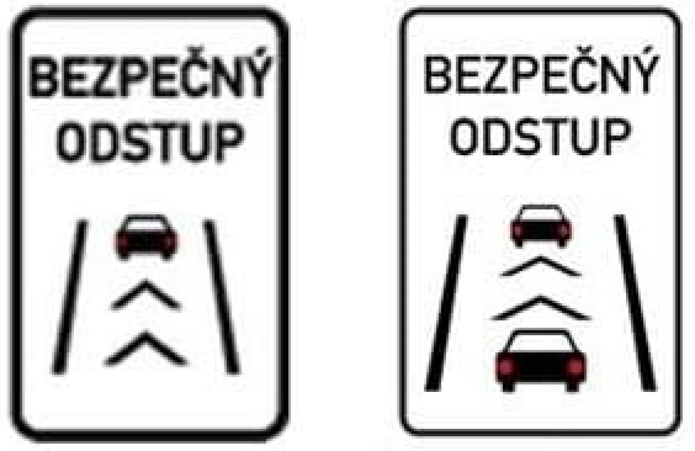 Značka bezpečný odstup