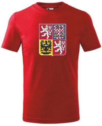Červené tričko s českým znakem