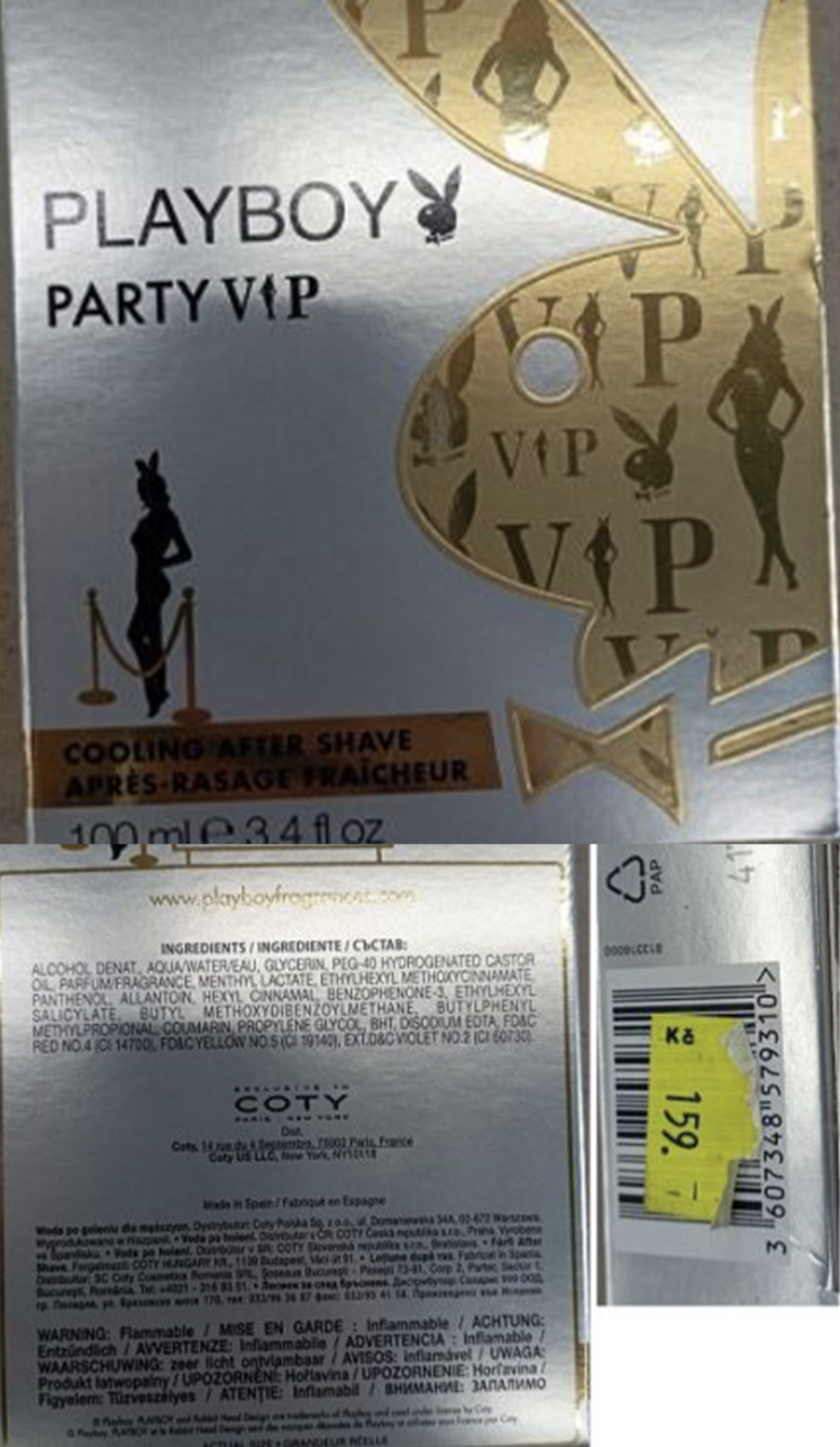 PLAYBOY PARTY VIP, COOLING AFTER SHAVE