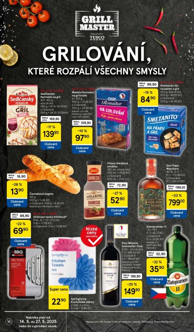 Speciality z akčního letáku týdne Tesco od 14. 5.