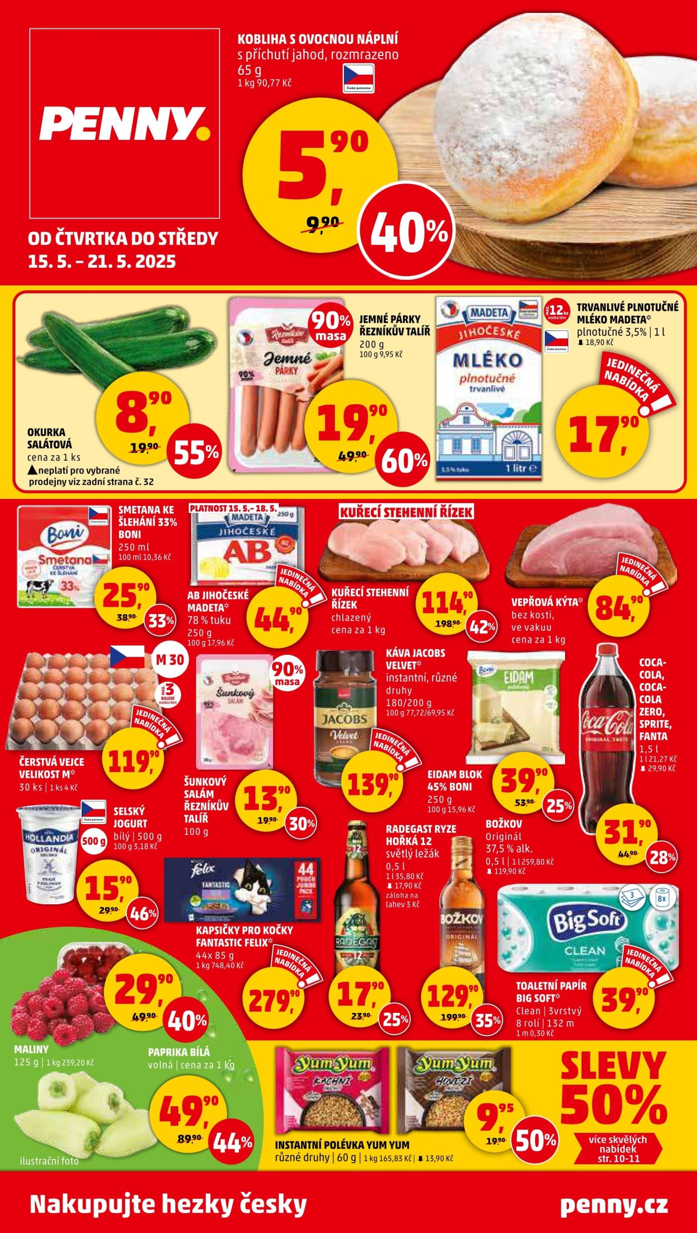 Speciality z akčního letáku týdne PENNY od 15. 5.