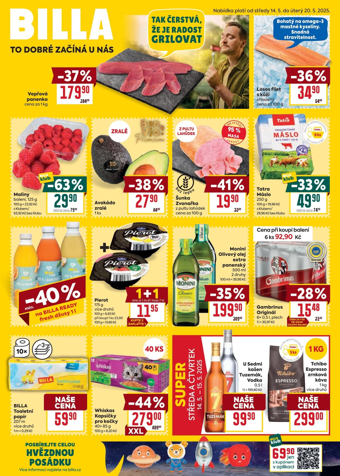 Speciality z akčního letáku týdne BILLA od 14. 5.