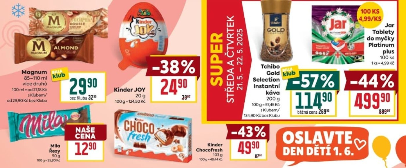 Speciality z akčního letáku týdne BILLA od 21. 5.
