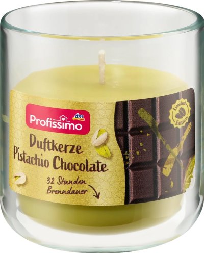 Profissimo svíčka ve skle Pistácie & čokoláda
