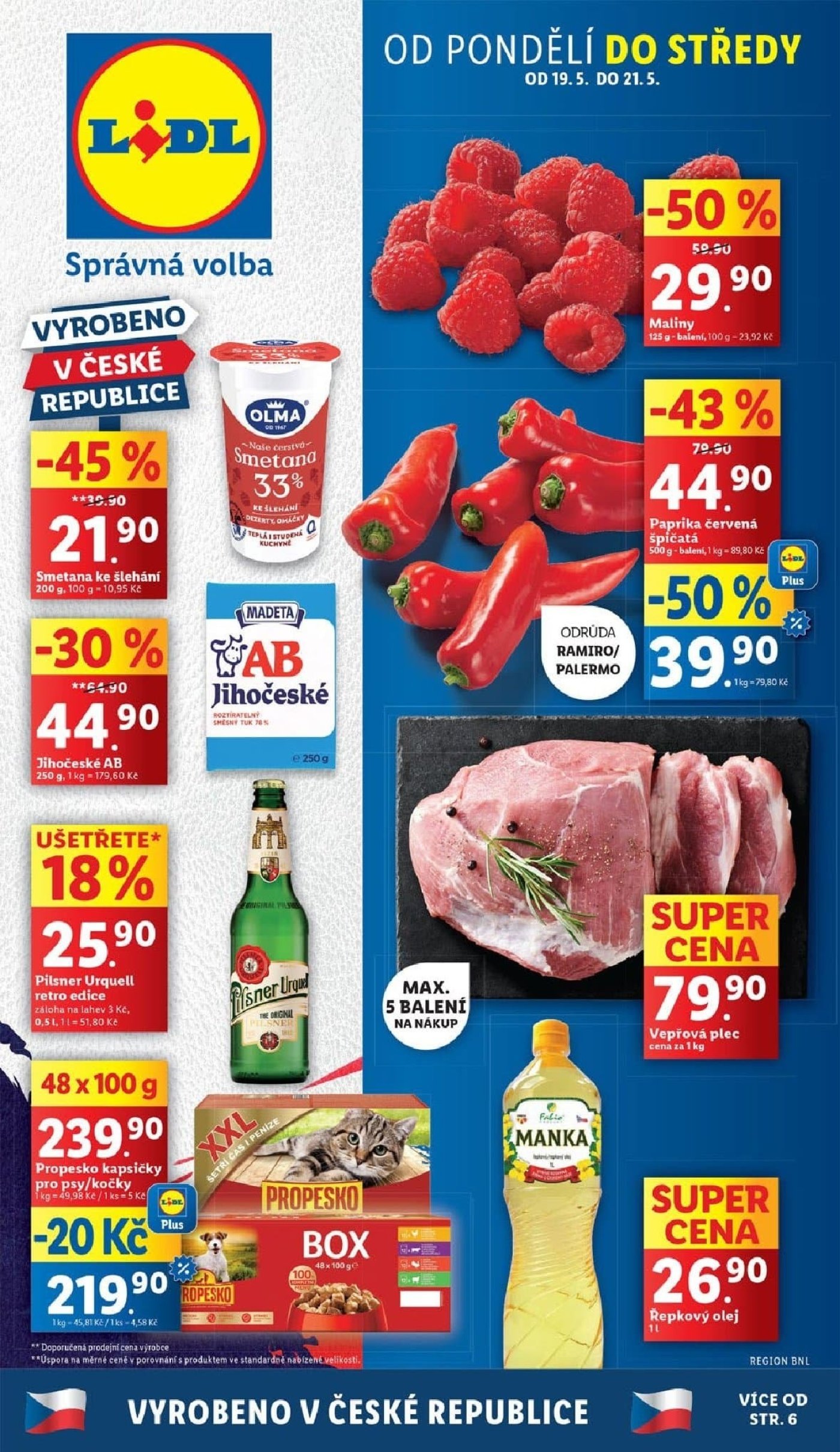 Akční leták týdne Lidl od 19. 5.