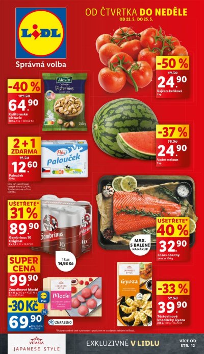 Akční leták týdne Lidl od 22. 5.