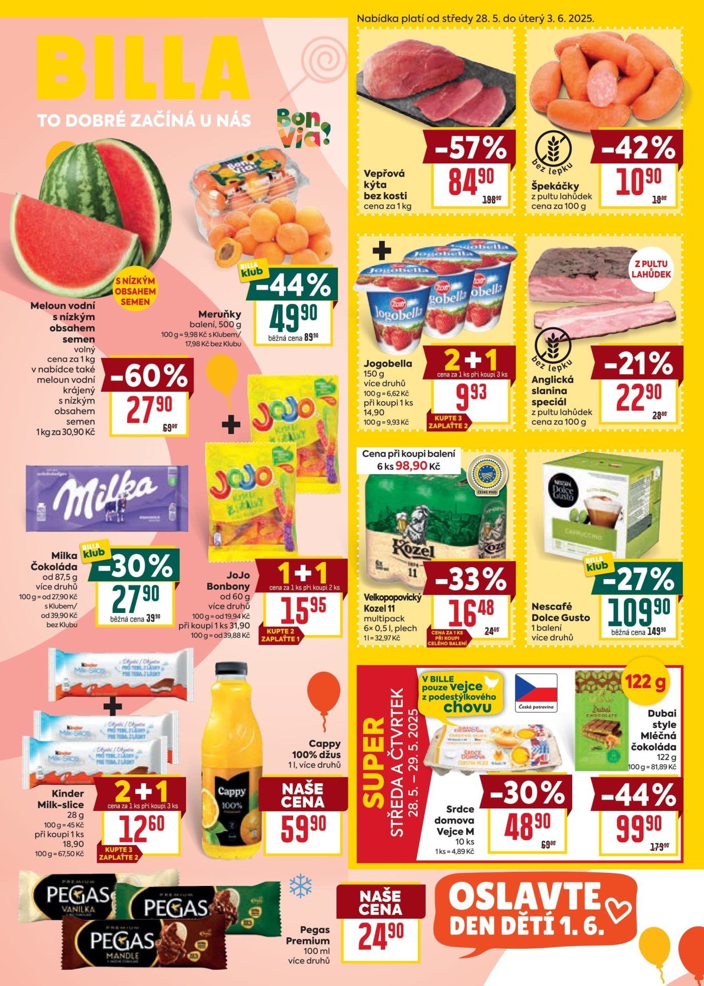 Speciality z akčního letáku týdne BILLA od 28. 5.
