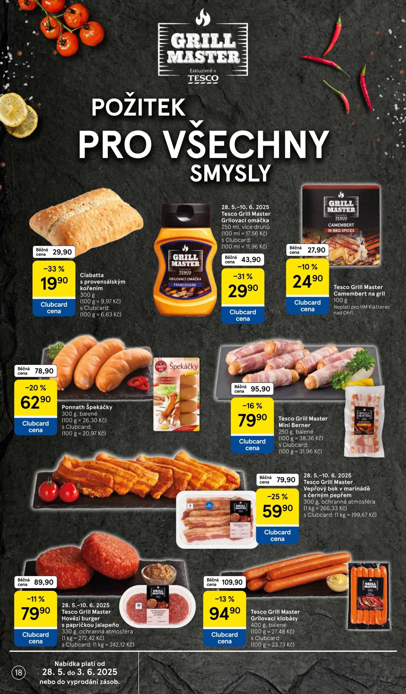 Speciality z akčního letáku týdne Tesco od 28. 5.