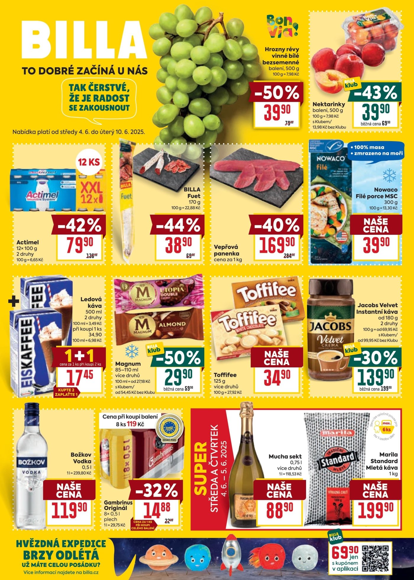 Speciality z akčního letáku BILLA od 4. 6.