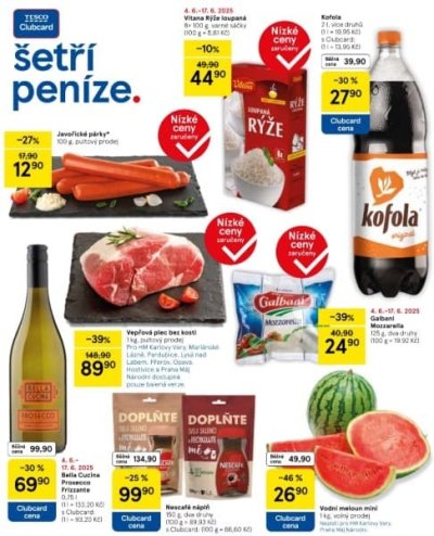 Speciality z akčního letáku Tesco od 4. 6.