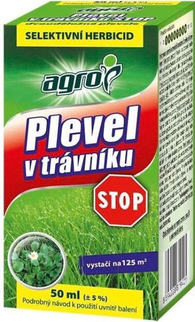 Přípravek na hubení plevelů v trávníku