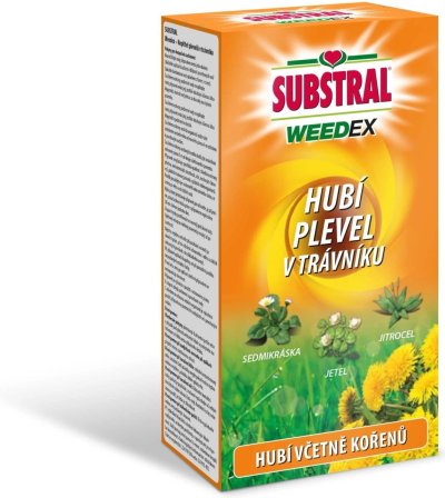 Přípravek na hubení plevelů v trávníku