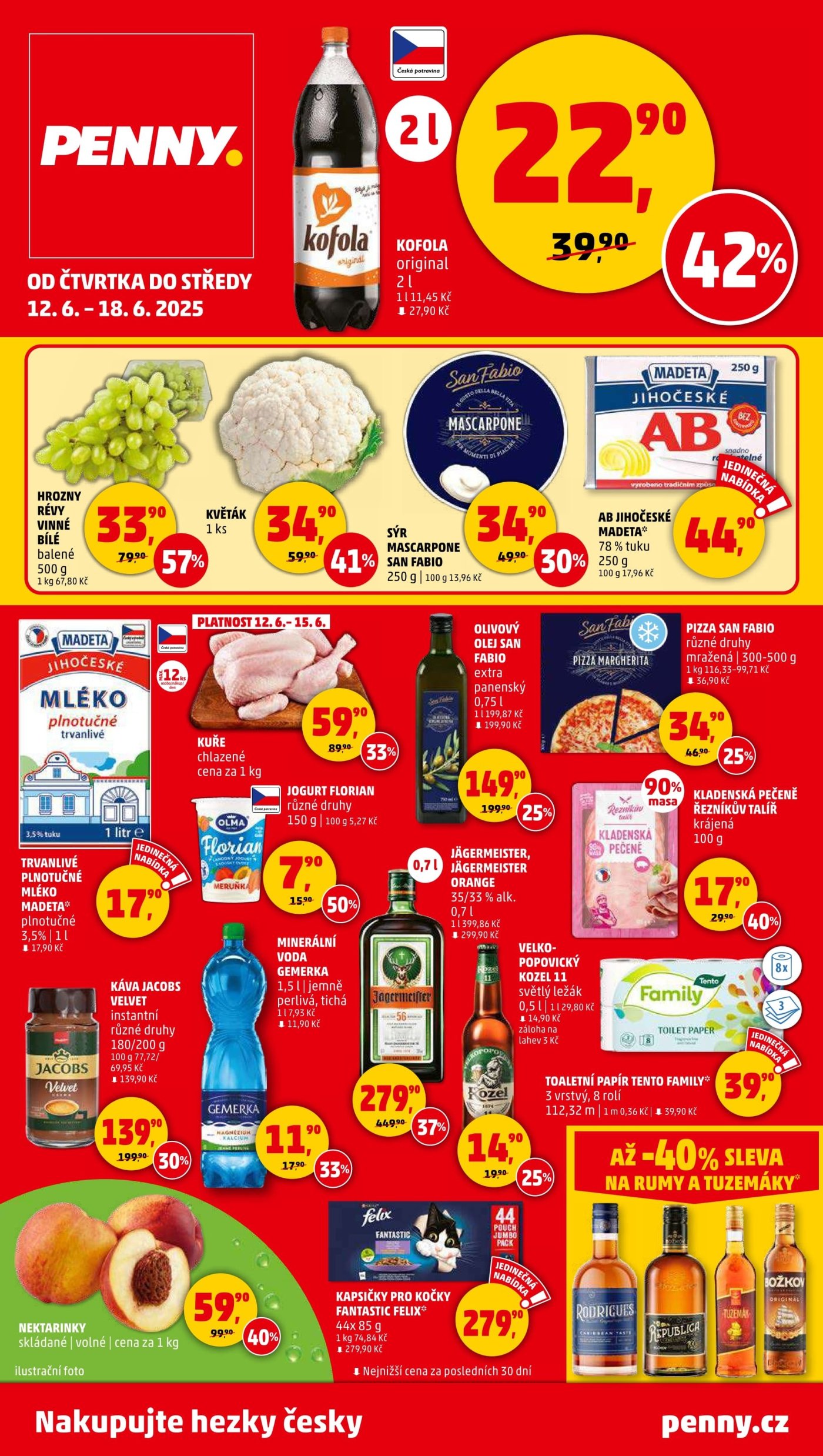 Speciality z akčního letáku týdne PENNY od 12. 6.