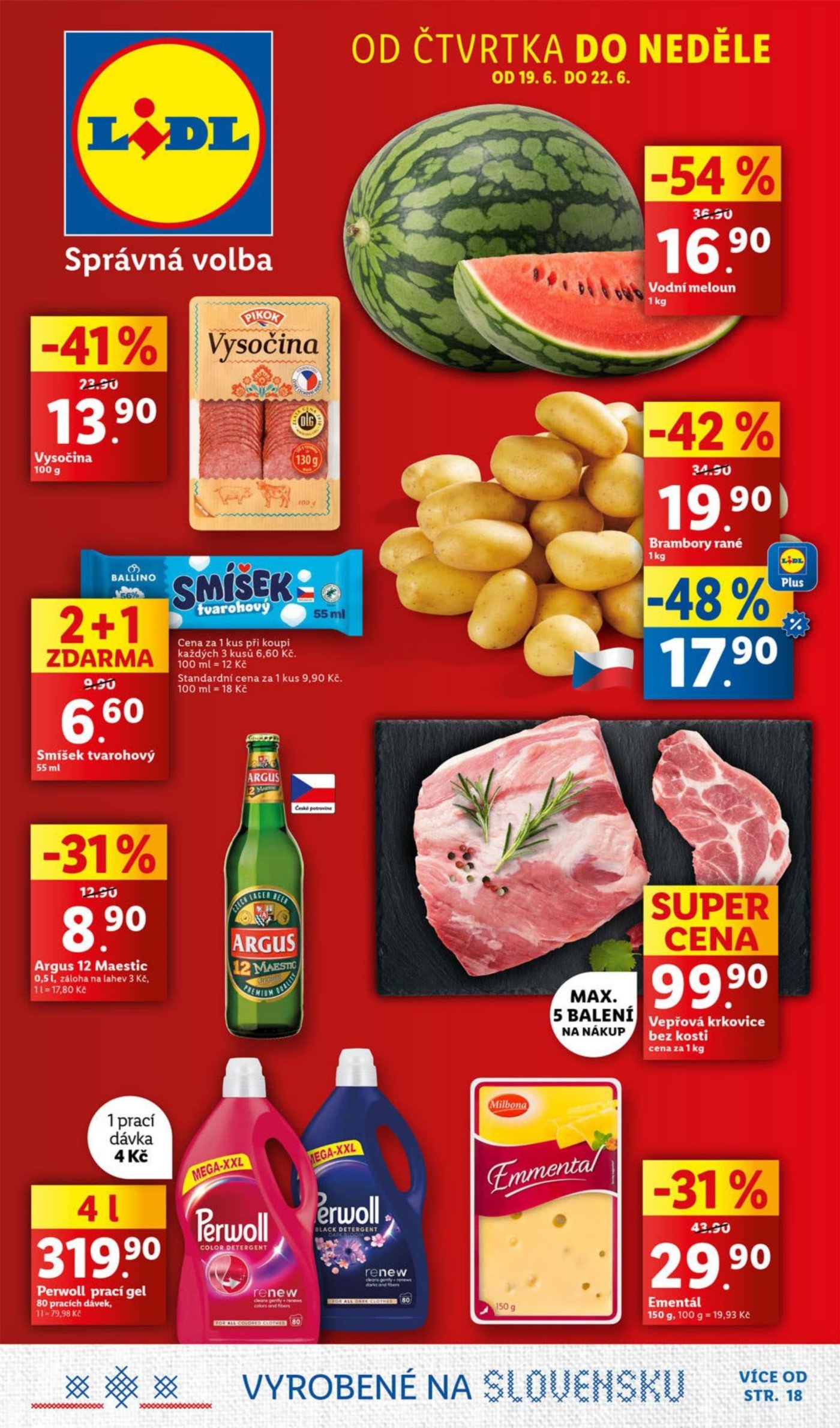 Akční leták týdne Lidl platný od 19. 6.