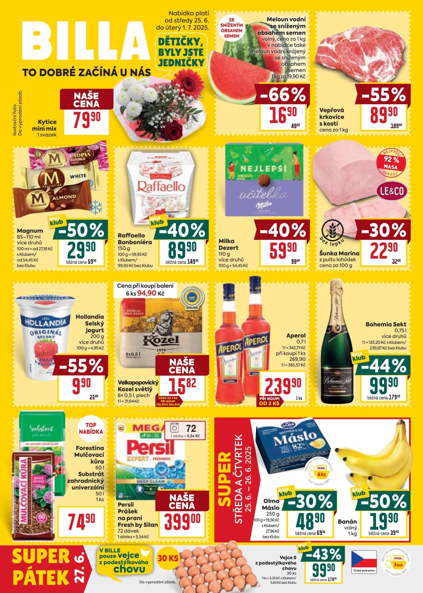 Akční leták týdne BILLA s platností od 25. 6.