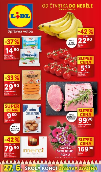 Akční leták týdne Lidl s platností od 26. 6.