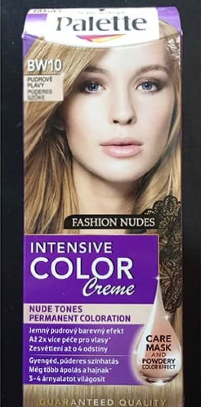 Barva na vlasy v produktovém obalu