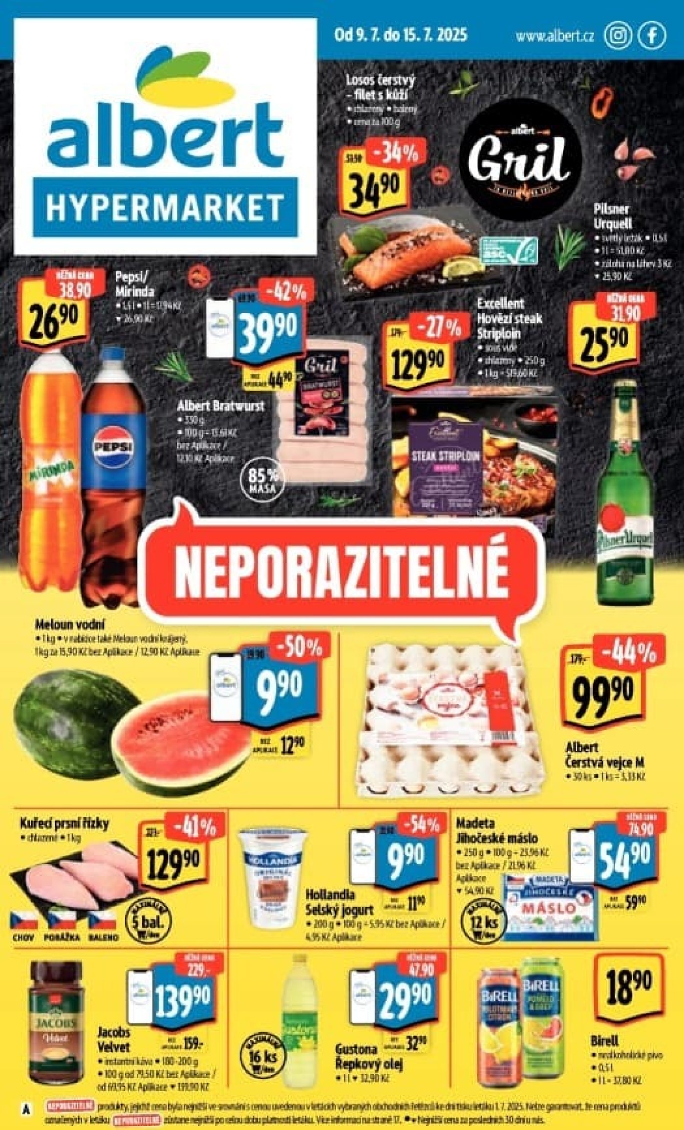 Akční leták týdne Albert s platností od 9. 7.