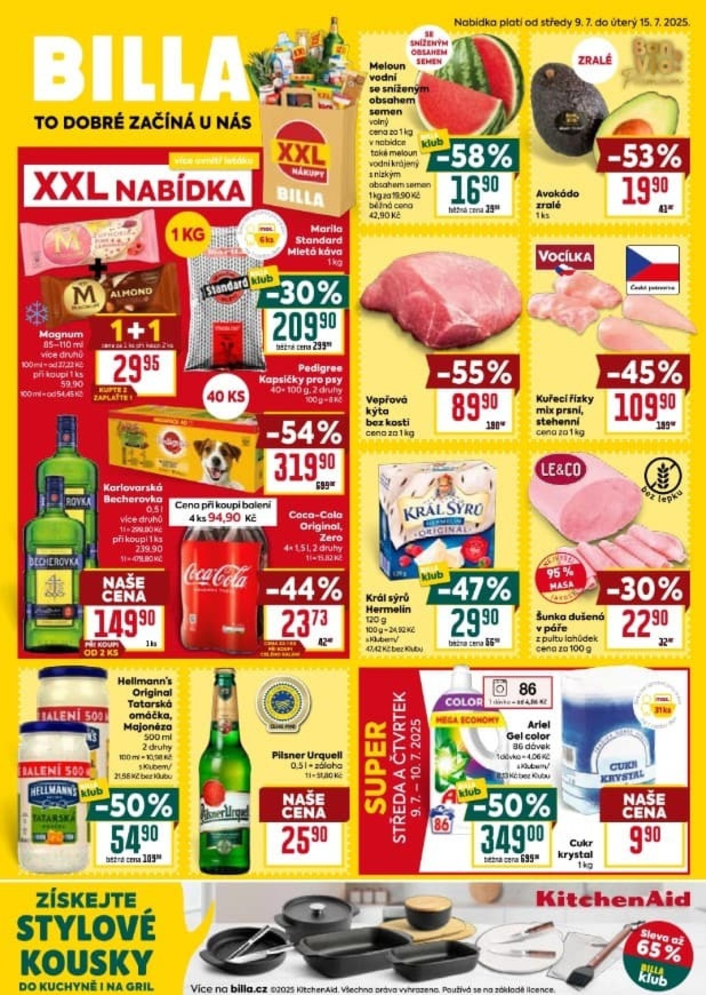 Akční leták týdne BILLA s platností od 9. 7.