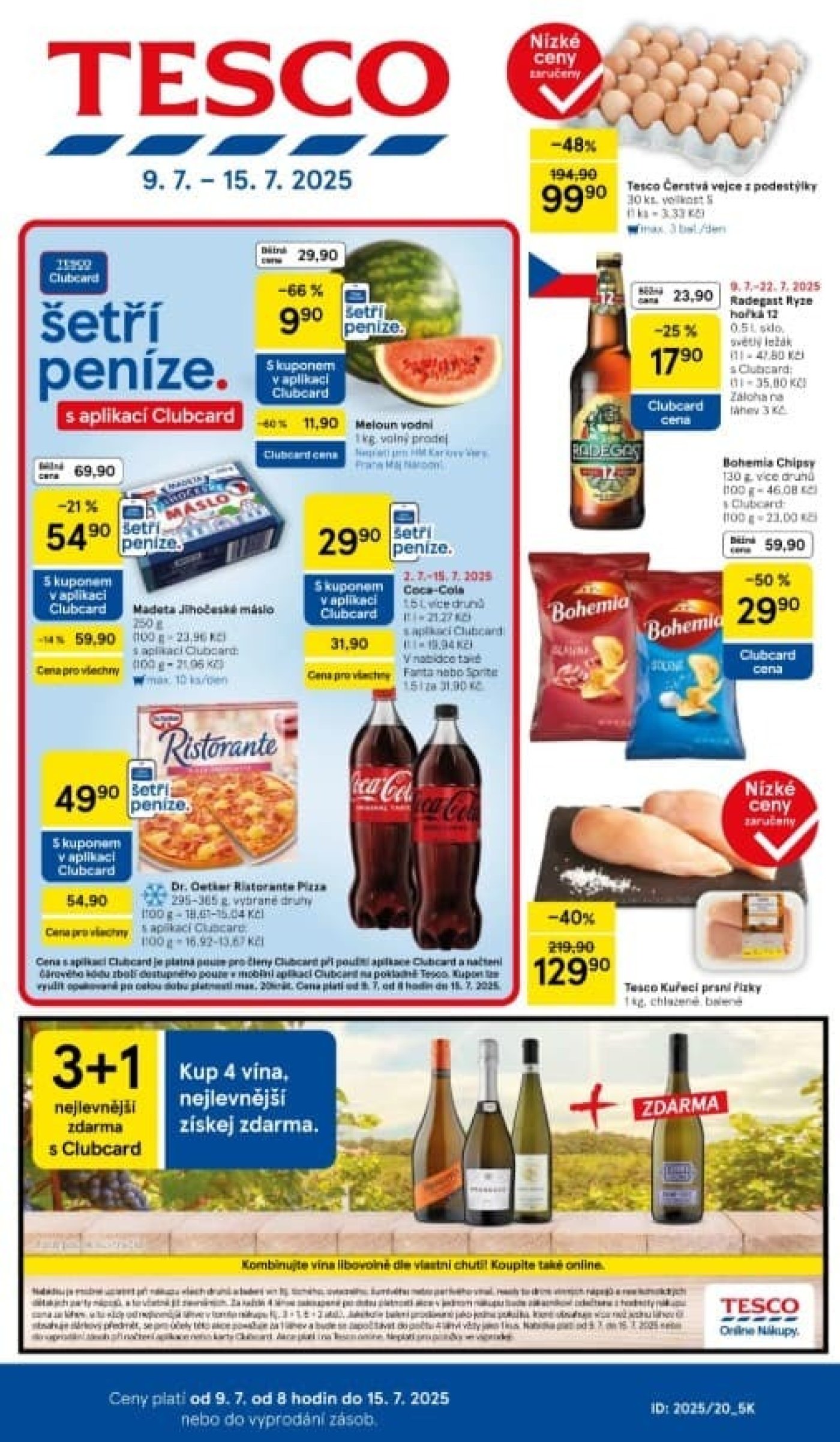 Akční leták týdne Tesco s platností od 9. 7.