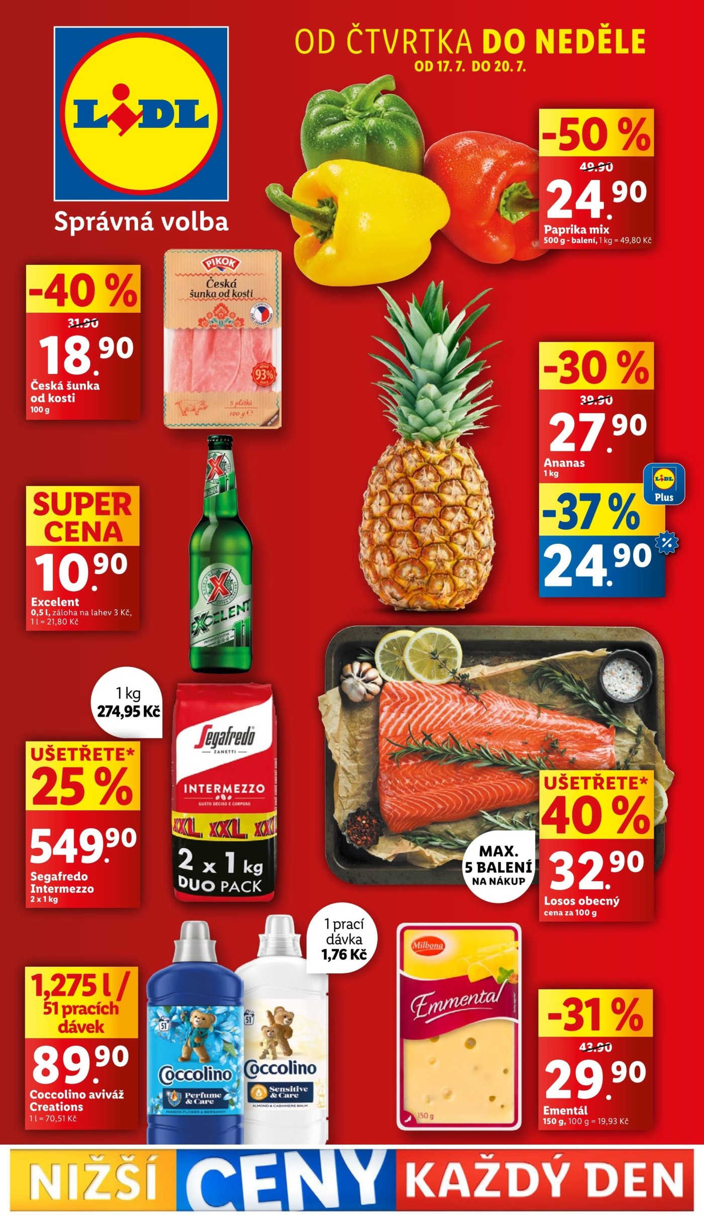 Akční leták týdne Lidl s platností od 17. 7.