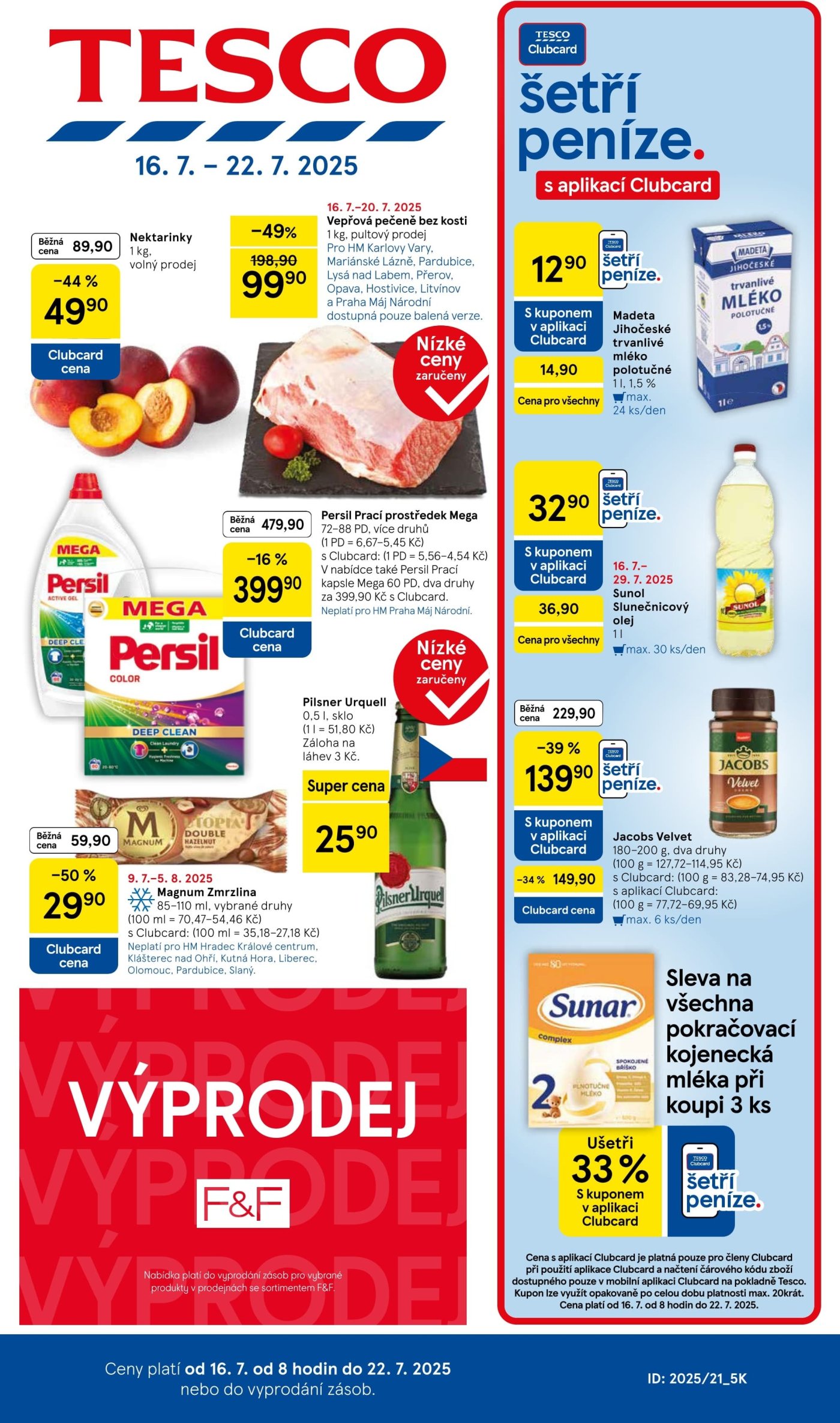 Akční leták týdne Tesco s platností od 16. 7.