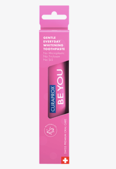 Zubní pasta v produktovém obalu