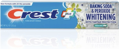 Zubní pasta v produktovém obalu