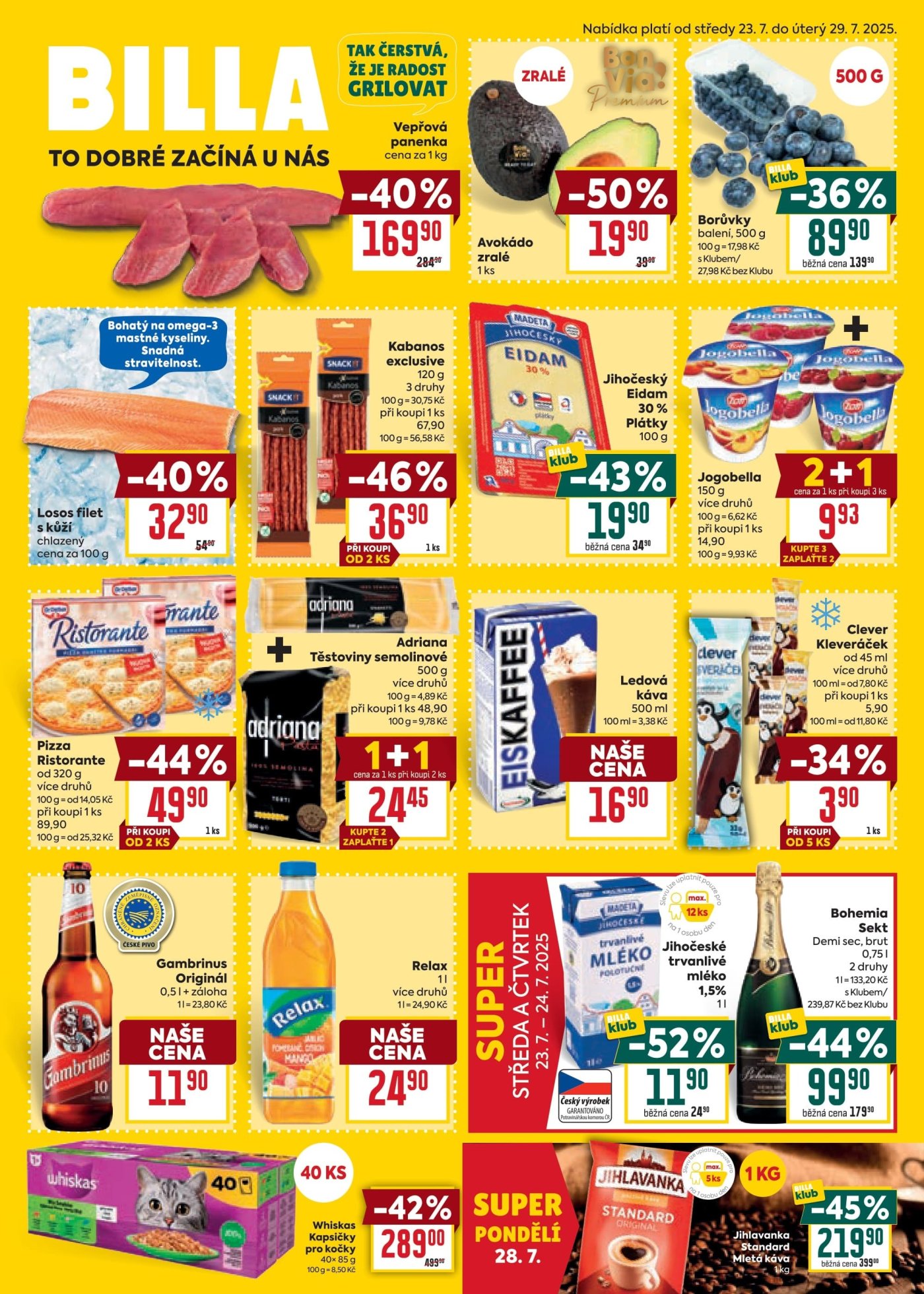 Akční leták týdne BILLA s platností od 23. 7.