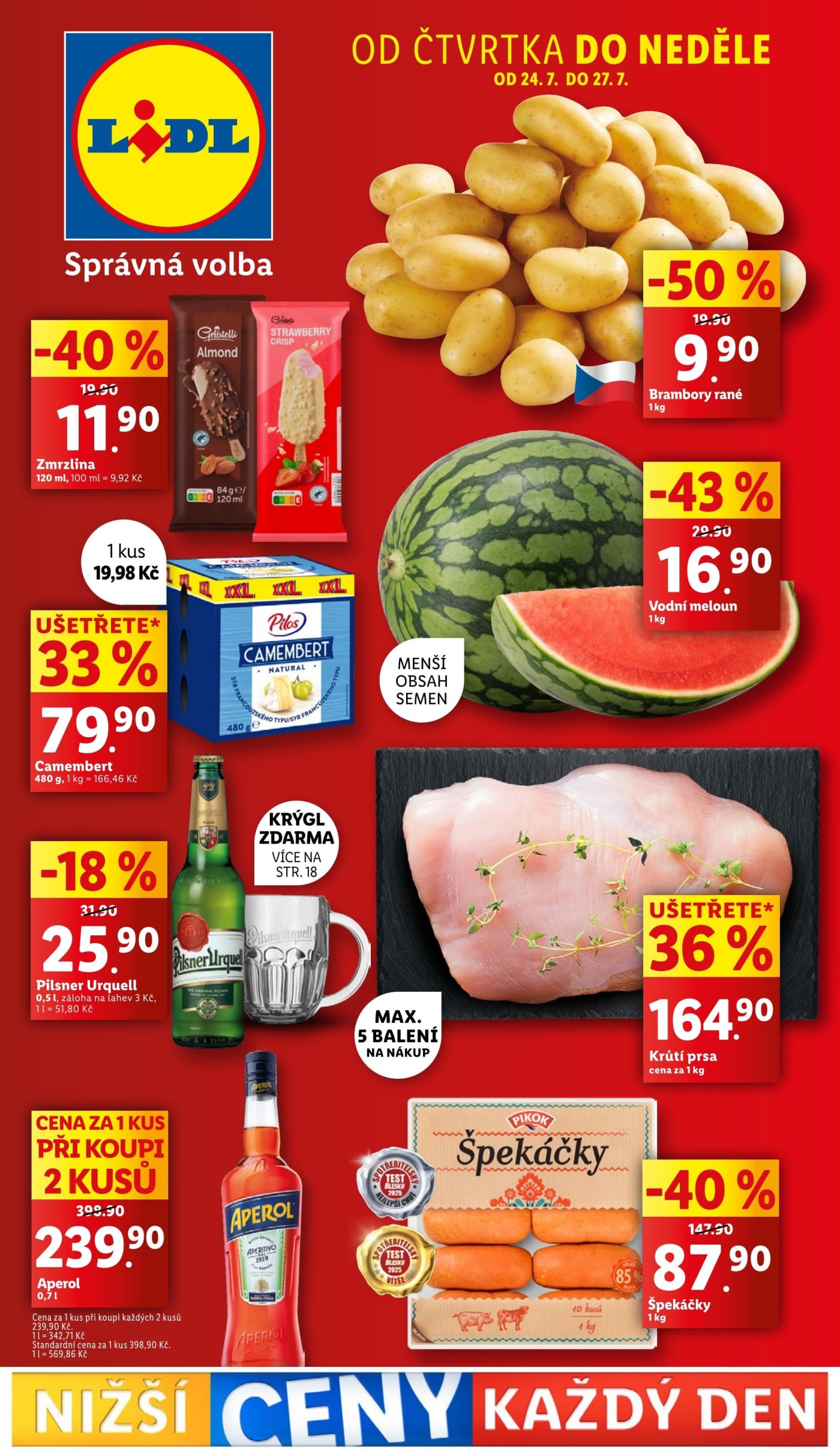Akční leták týdne Lidl  s platností od 24. 7.