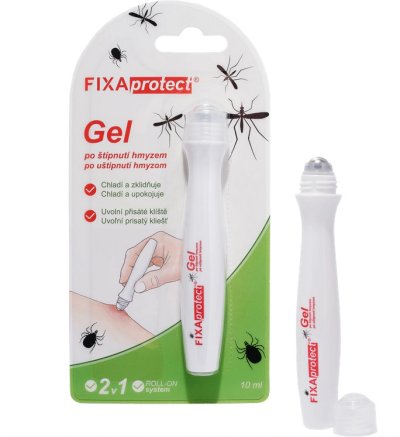 Bílo-zelené balení s roll-on gelem FIXAprotect