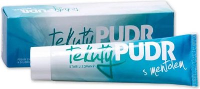 Bílo-modrá tuba s tekutým pudrem Hbf