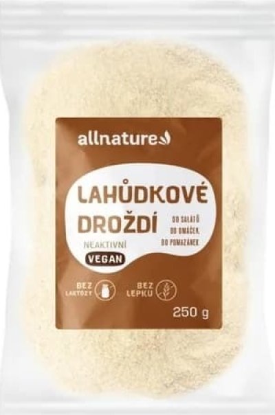Lahůdkové droždí v produktovém obalu