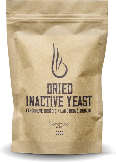 Lahůdkové droždí v produktovém obalu