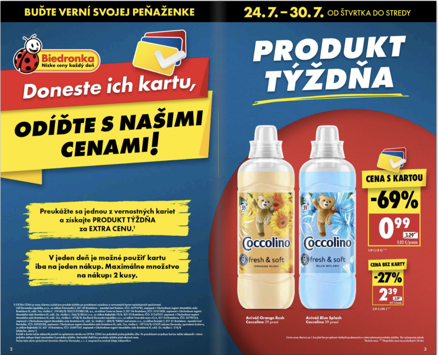 Upoutávka na slevy v řetězci Biedronka