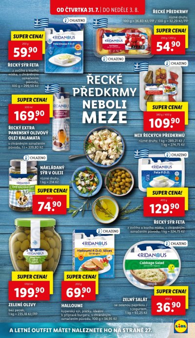 Akční leták týdne Lidl s platností od 31. 7.